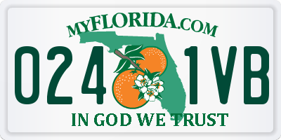 FL license plate 0241VB