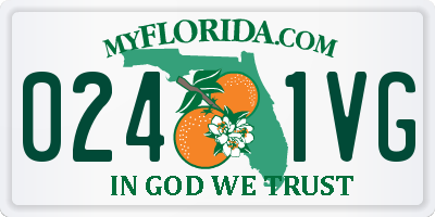 FL license plate 0241VG