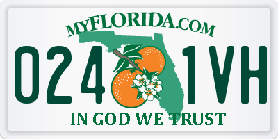 FL license plate 0241VH