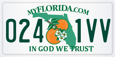 FL license plate 0241VV