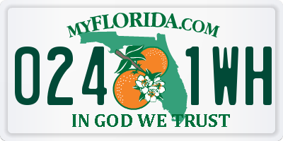 FL license plate 0241WH