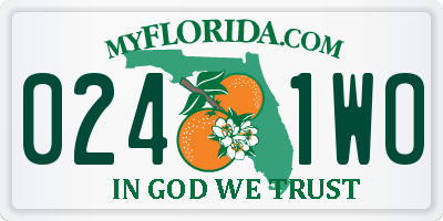 FL license plate 0241WO