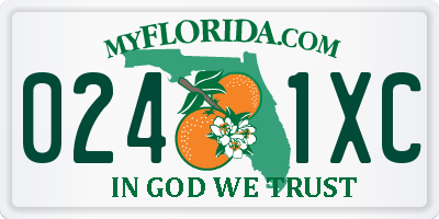 FL license plate 0241XC