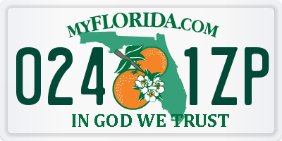 FL license plate 0241ZP
