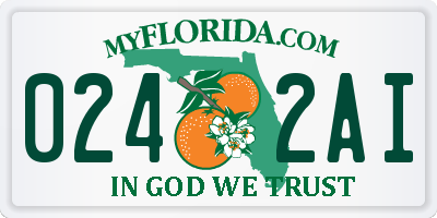 FL license plate 0242AI