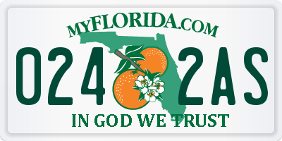FL license plate 0242AS