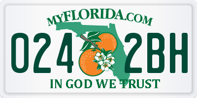 FL license plate 0242BH