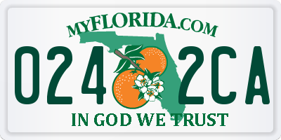 FL license plate 0242CA