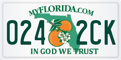 FL license plate 0242CK
