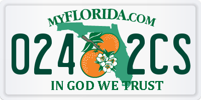 FL license plate 0242CS