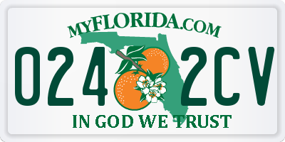 FL license plate 0242CV