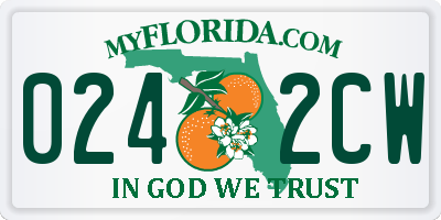 FL license plate 0242CW
