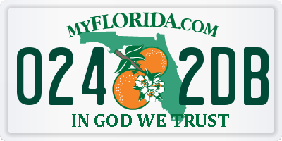 FL license plate 0242DB
