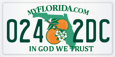 FL license plate 0242DC