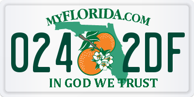 FL license plate 0242DF
