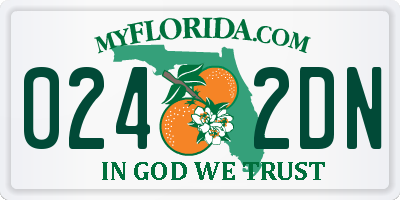 FL license plate 0242DN