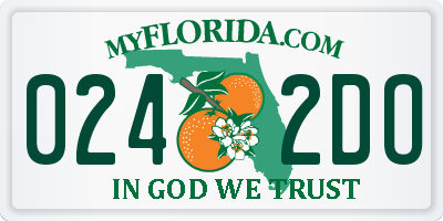 FL license plate 0242DO