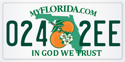 FL license plate 0242EE