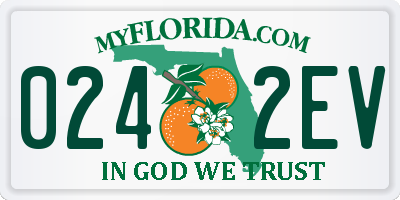 FL license plate 0242EV