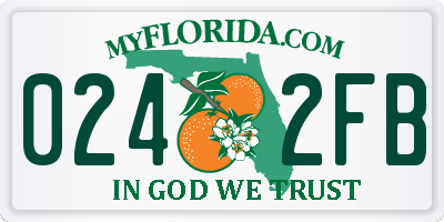 FL license plate 0242FB