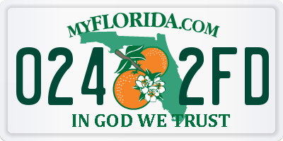 FL license plate 0242FD