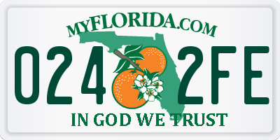FL license plate 0242FE