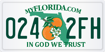 FL license plate 0242FH