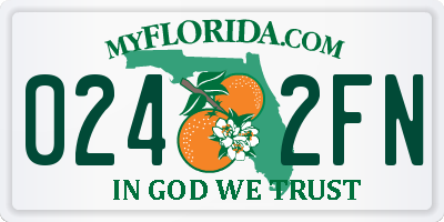 FL license plate 0242FN