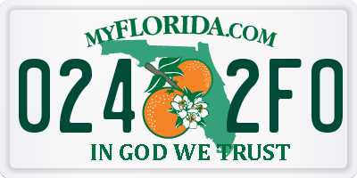 FL license plate 0242FO