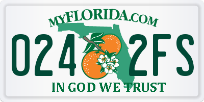 FL license plate 0242FS