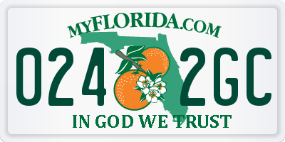 FL license plate 0242GC