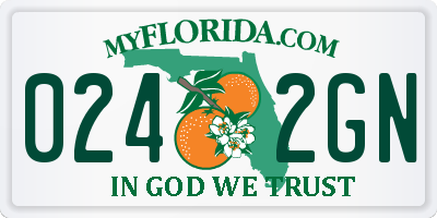 FL license plate 0242GN