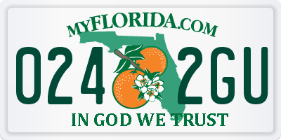 FL license plate 0242GU