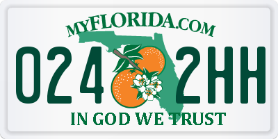 FL license plate 0242HH