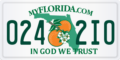 FL license plate 0242IO