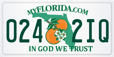 FL license plate 0242IQ