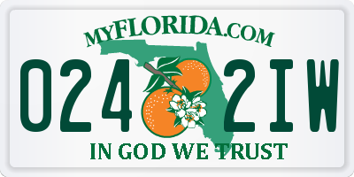 FL license plate 0242IW