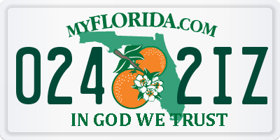 FL license plate 0242IZ
