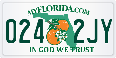 FL license plate 0242JY