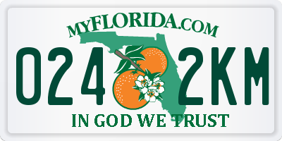 FL license plate 0242KM