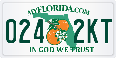 FL license plate 0242KT