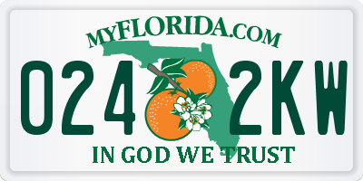 FL license plate 0242KW