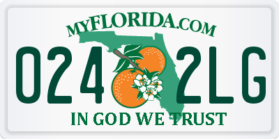 FL license plate 0242LG