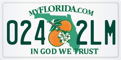 FL license plate 0242LM