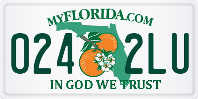 FL license plate 0242LU