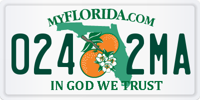 FL license plate 0242MA