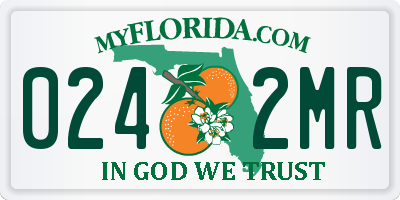 FL license plate 0242MR