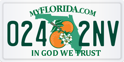 FL license plate 0242NV