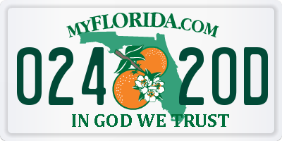 FL license plate 0242OD