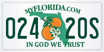 FL license plate 0242OS